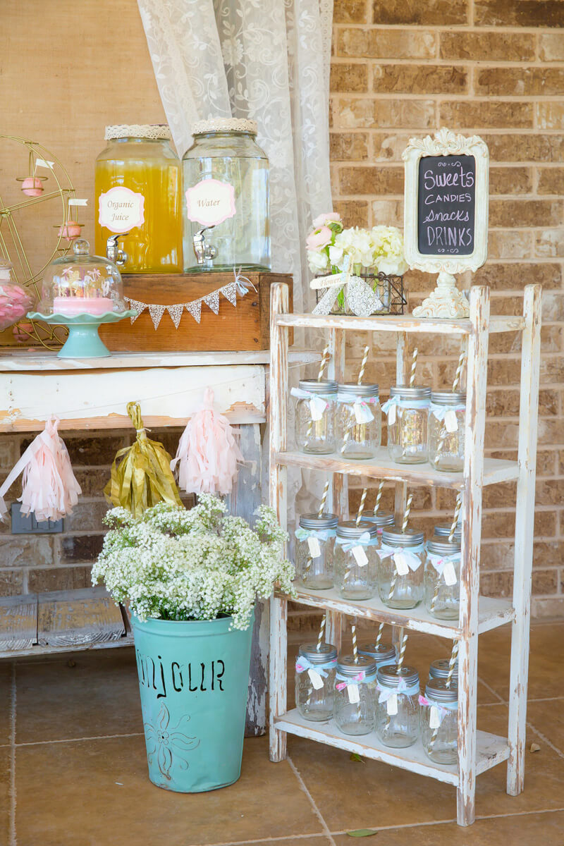 Mason Jar Vintage Refreshment Station
