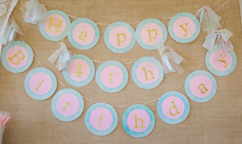 Beautiful Handmade Birthday Banner