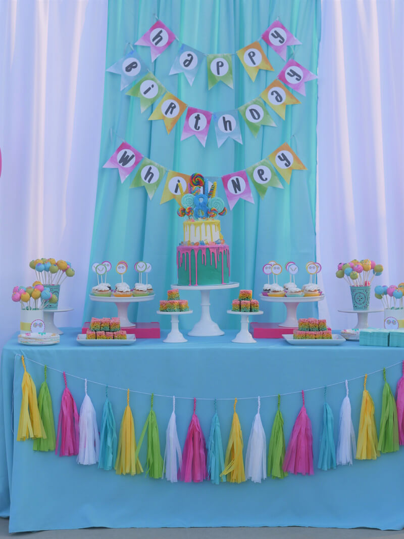 Classic Colorful Candy Land Table Spread