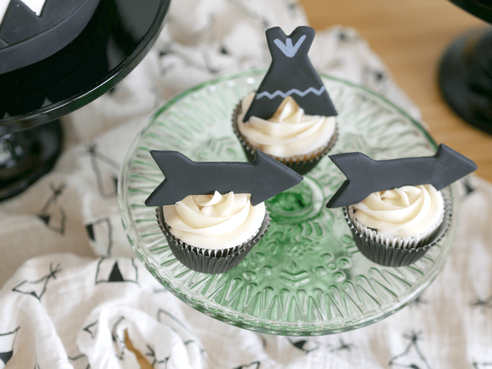 tribal cupcake toppers / Modern Camp cupcake toppers