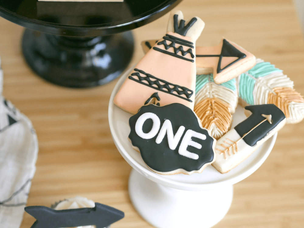 Be brave cookie ideas / tribal cookie ideas / first birthday cookie ideas