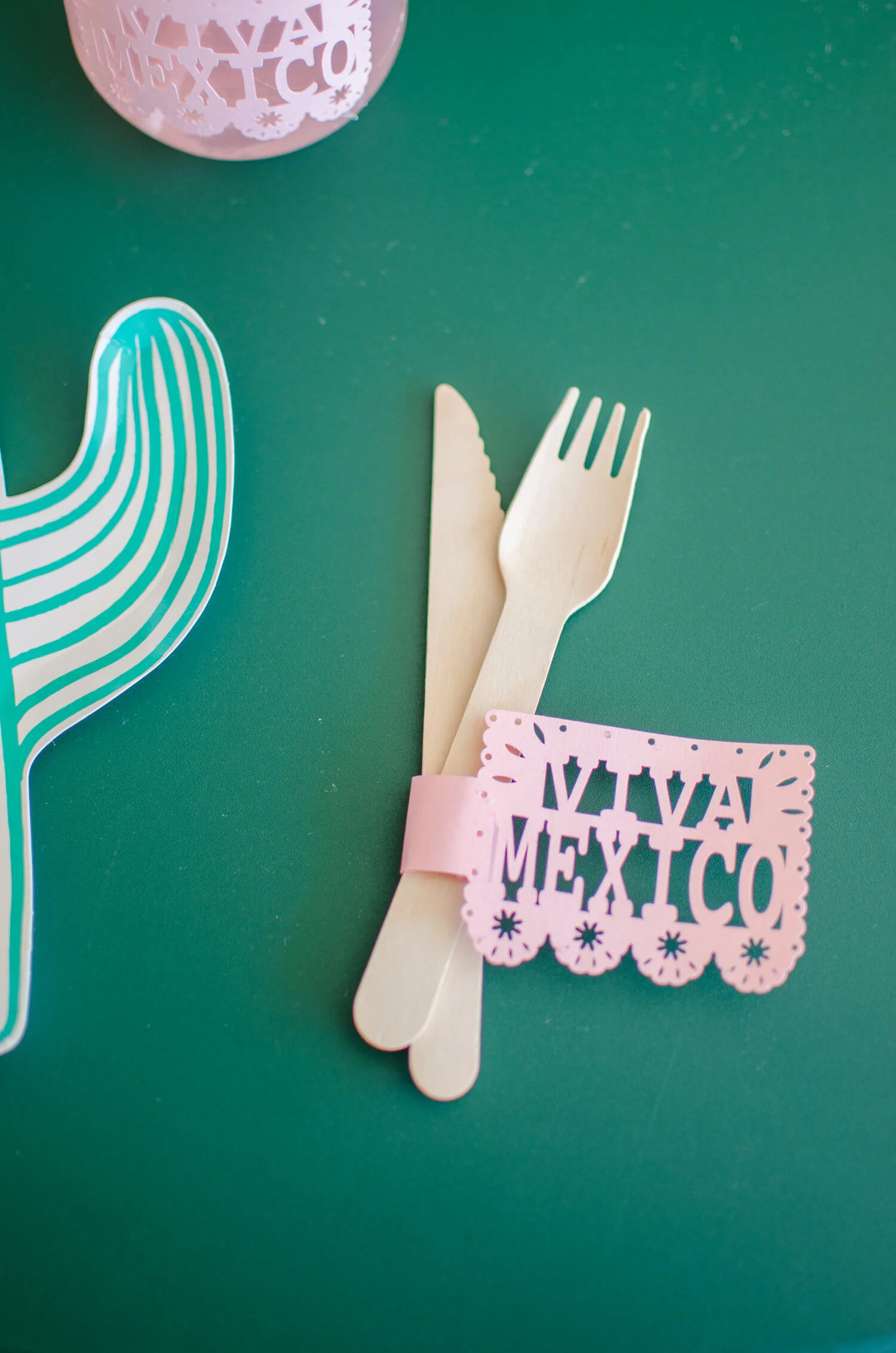Cinco de Mayo tablescape / Cactus plates / Southwestern party ideas / Cinco de Mayo party ideas / Viva Mexico / Southwestern tablescape / Styled by Carolina from MINT Event Design / www.minteventdesign.com