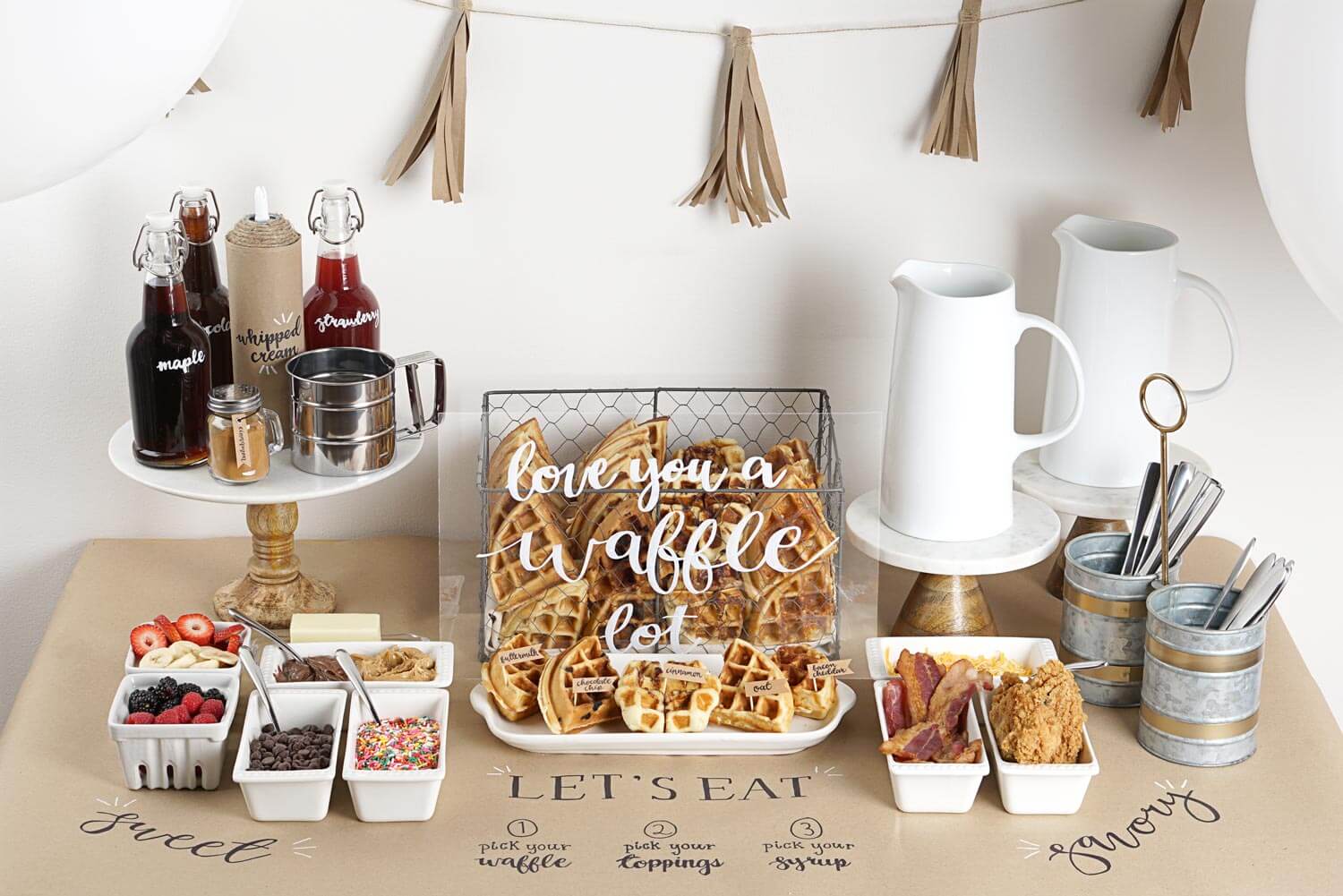How to Set Up a Waffle Bar — Mint Event Design