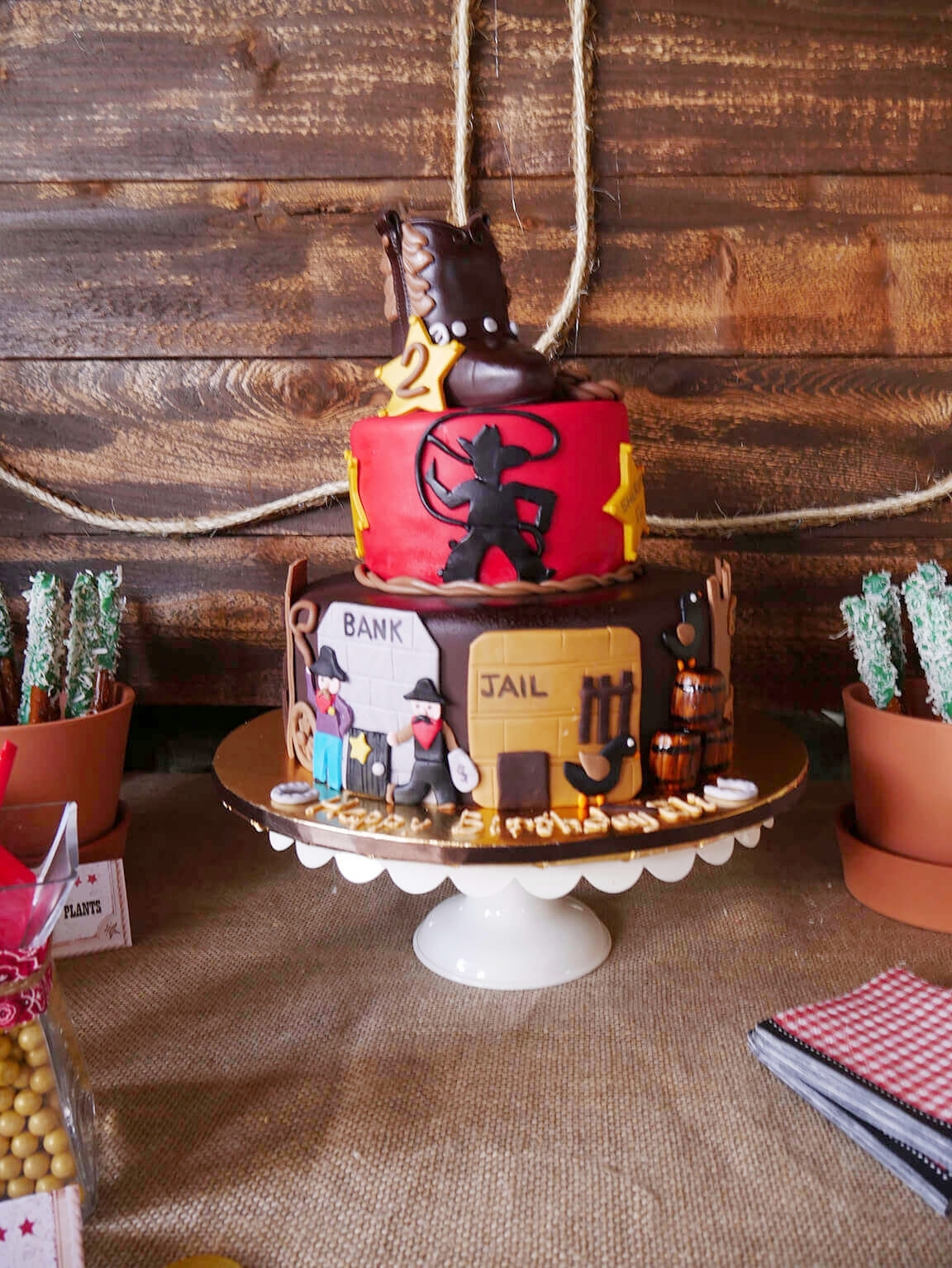 Cowboy Wild West Birthday Cake