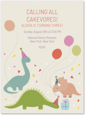 Dinosaur Birthday Invitation