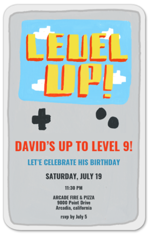 Video Game Birthday Party Invitation