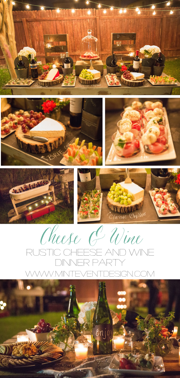 Rustic Cheese and Wine Party idea from Mint Event Design