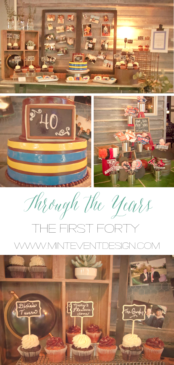 Through the years, first forty birthday party idea from Mint Event Design