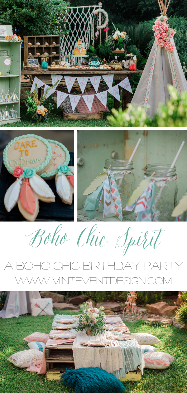 Boho Chic Teen's Birthday idea from Mint Event Design