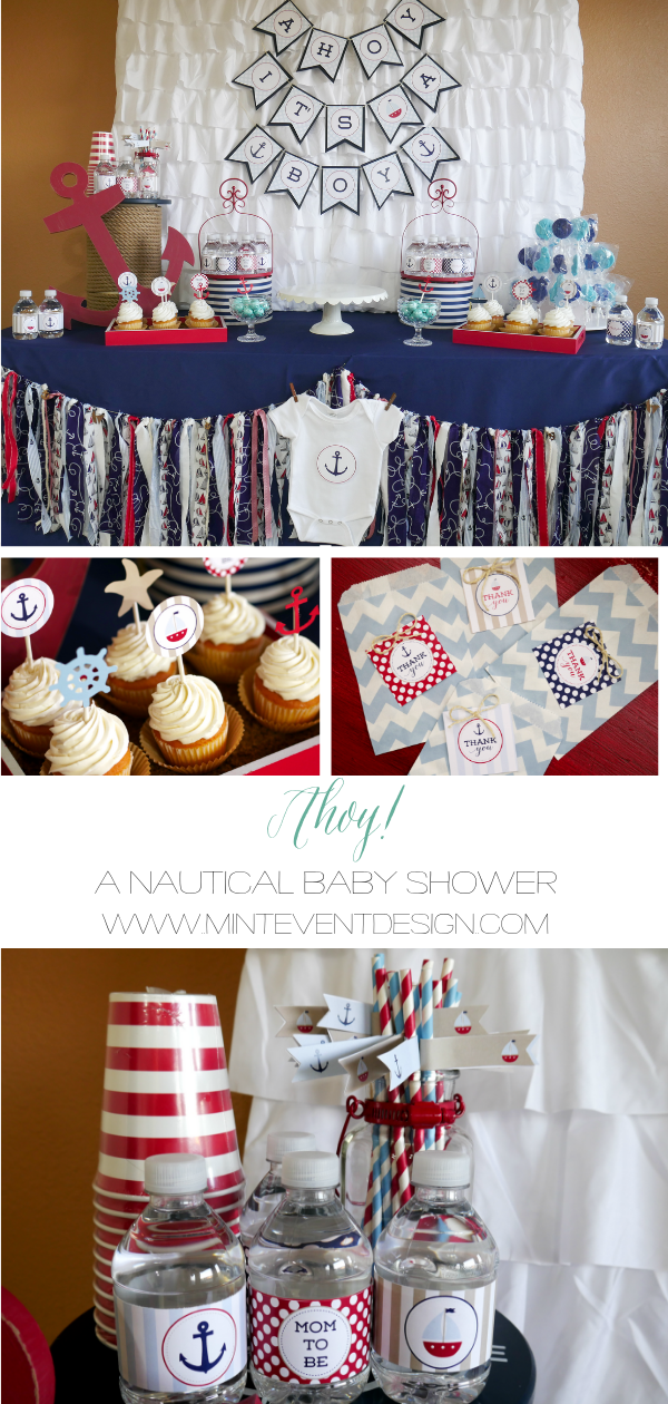 This Nautical themed baby shower is "Overboard" with cuteness, styled by Mint Event Design