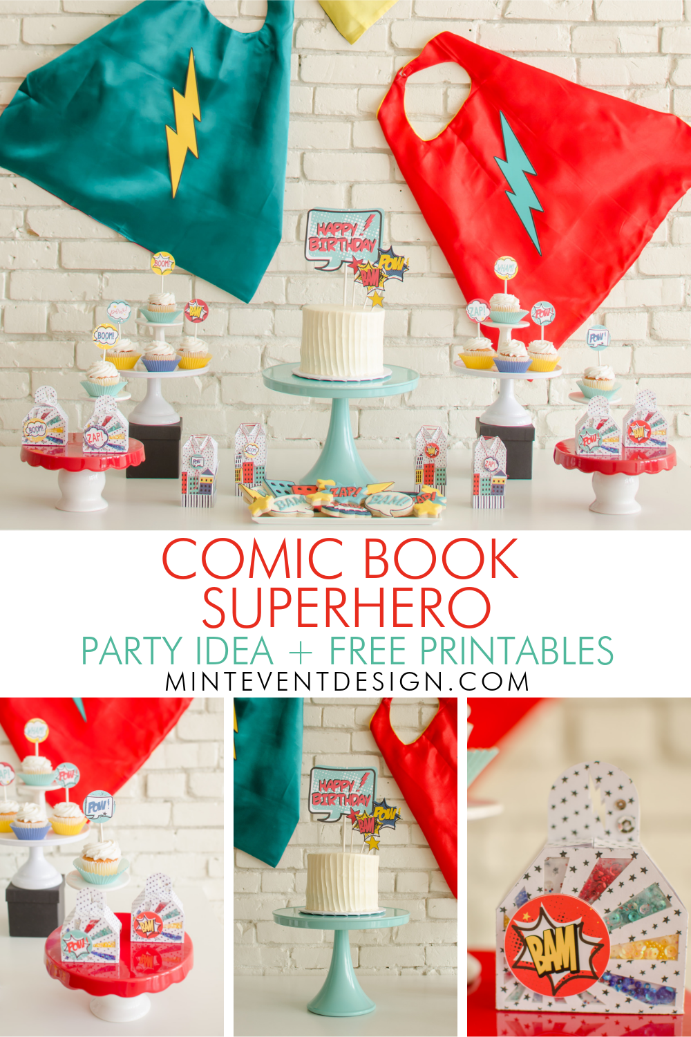 Superhero party treats and a free printable  Superhero party, Superhero  birthday party, Avenger birthday party