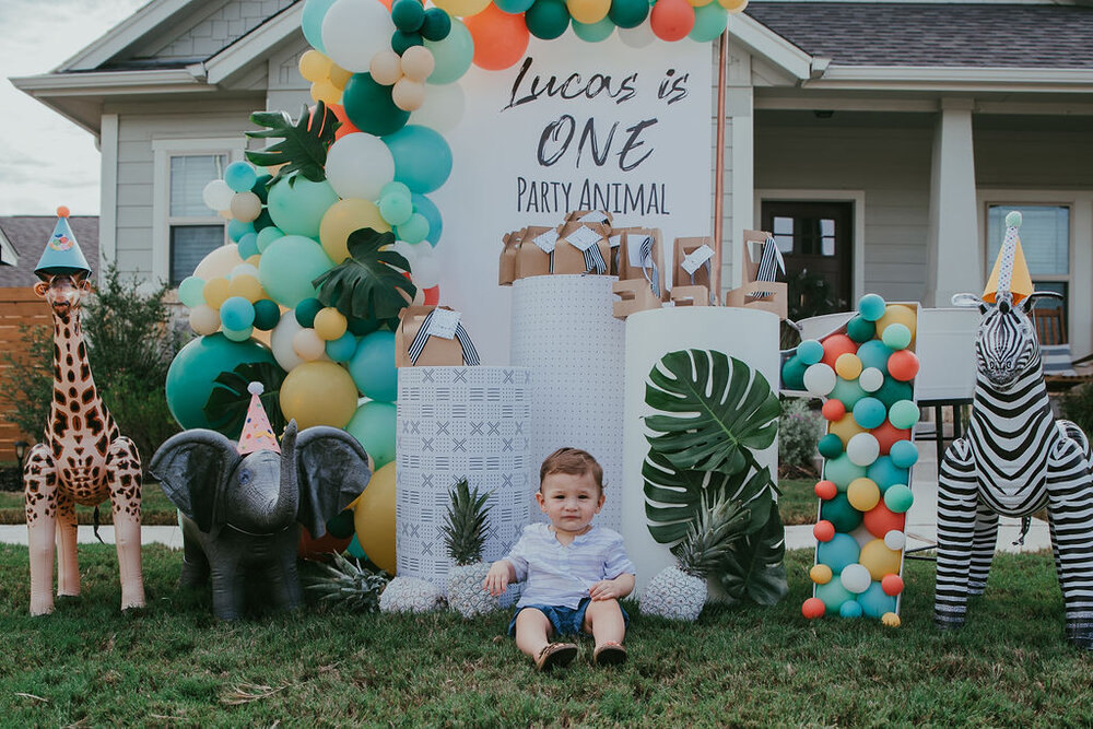 One Party Animal First Birthday Car Parade — Mint Event Design