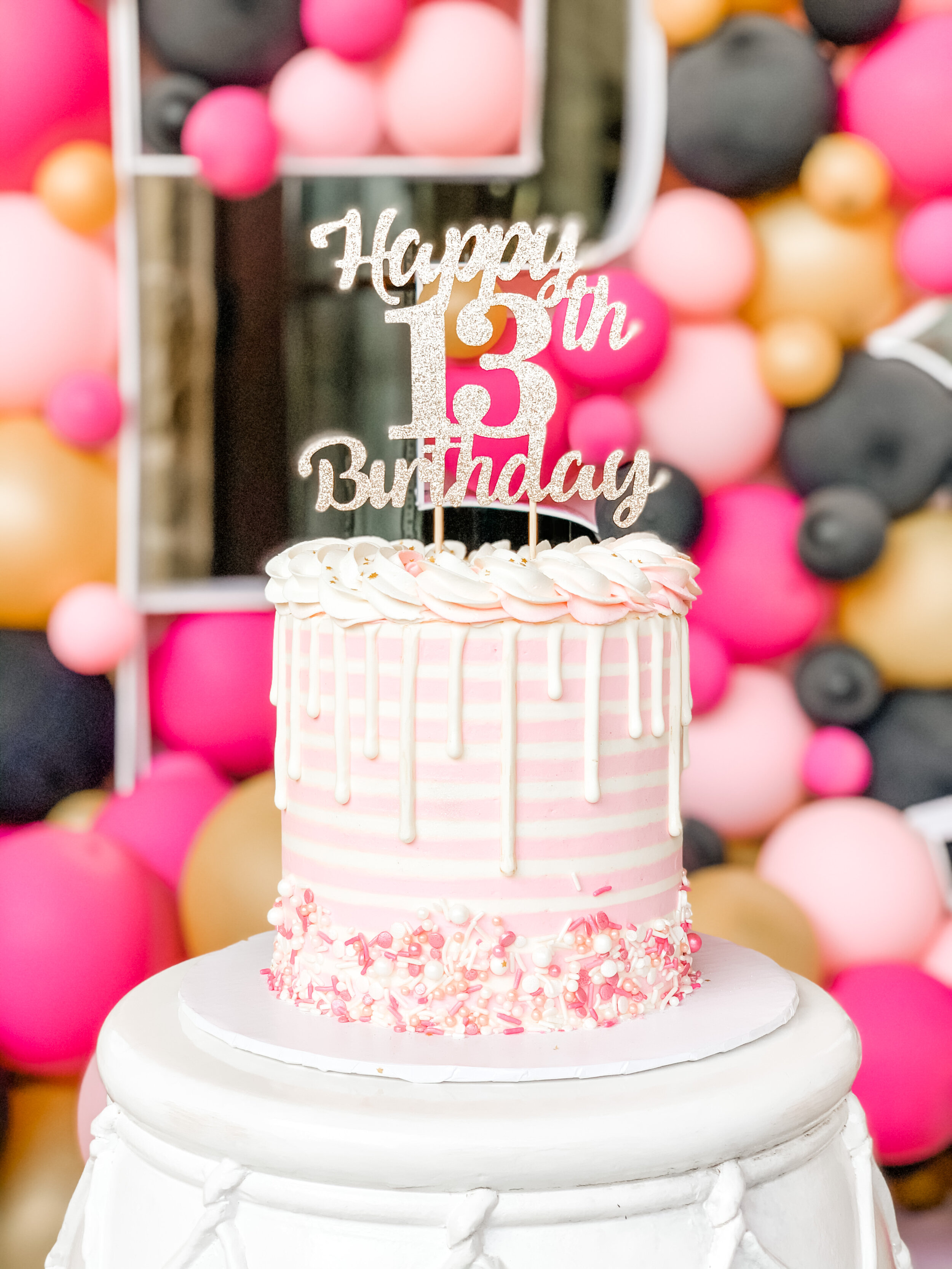 Glamorous Gold, Pink, and Black Teen Birthday Party Ideas — Mint Event Design