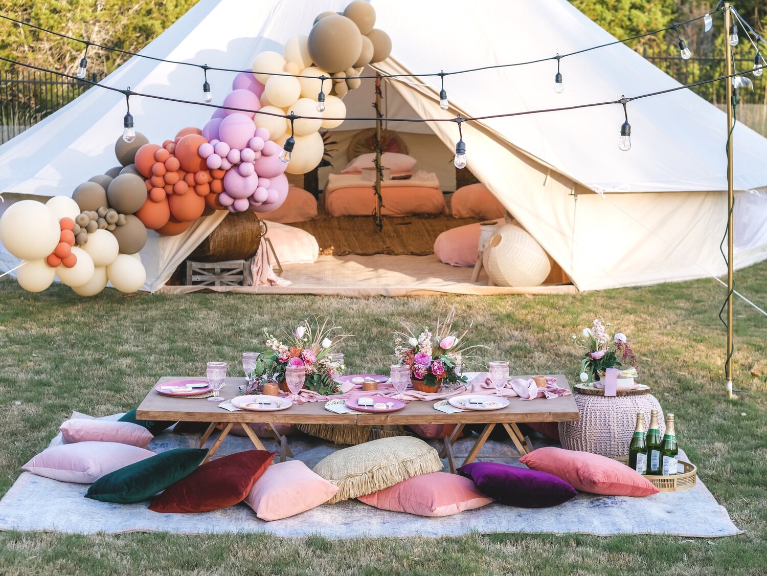 web terrorist Frank Worthley Boho Chic Glamping Party - a Rentable Tent Experience — Mint Event Design