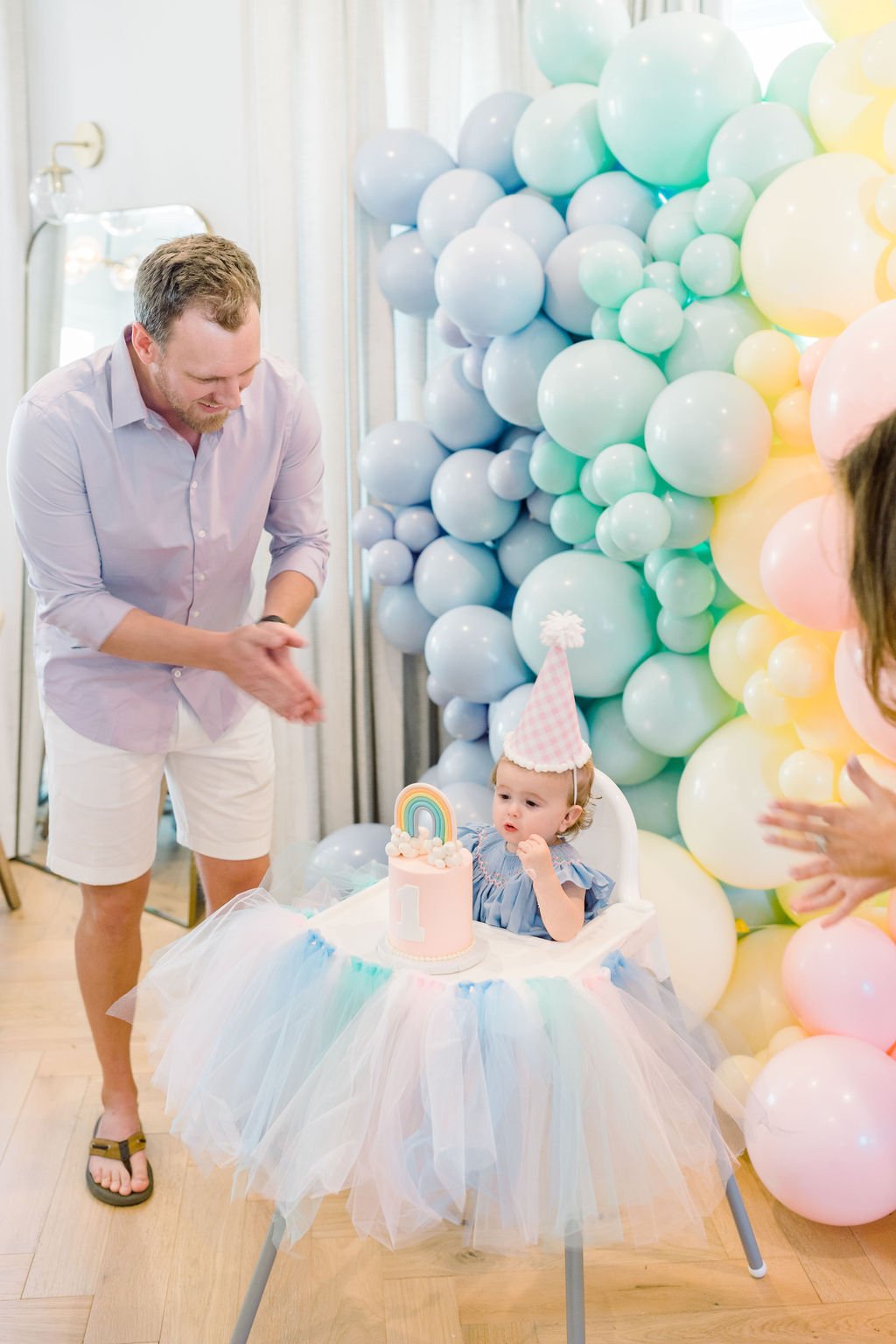 Whimsical & Colorful Pastel Rainbow First Birthday Party — Mint
