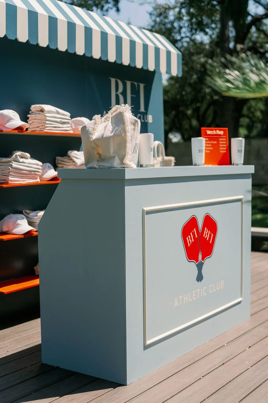 This custom gear served as favors for a pickleball party full of stylish decor, fun activities, and delicious refreshments. Get details at www.minteventdesign.com.