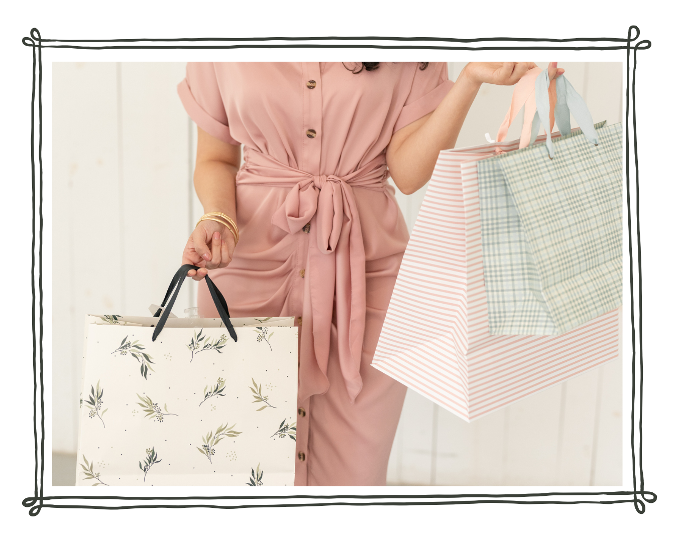 Custom gift bags curated by Austin event planner Mint Events for its lifestyle concierge service