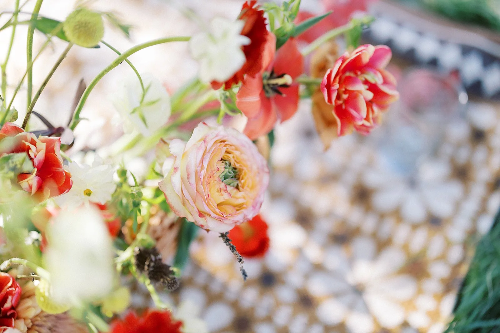 Floral design details for an event by Virginia Beach event planner