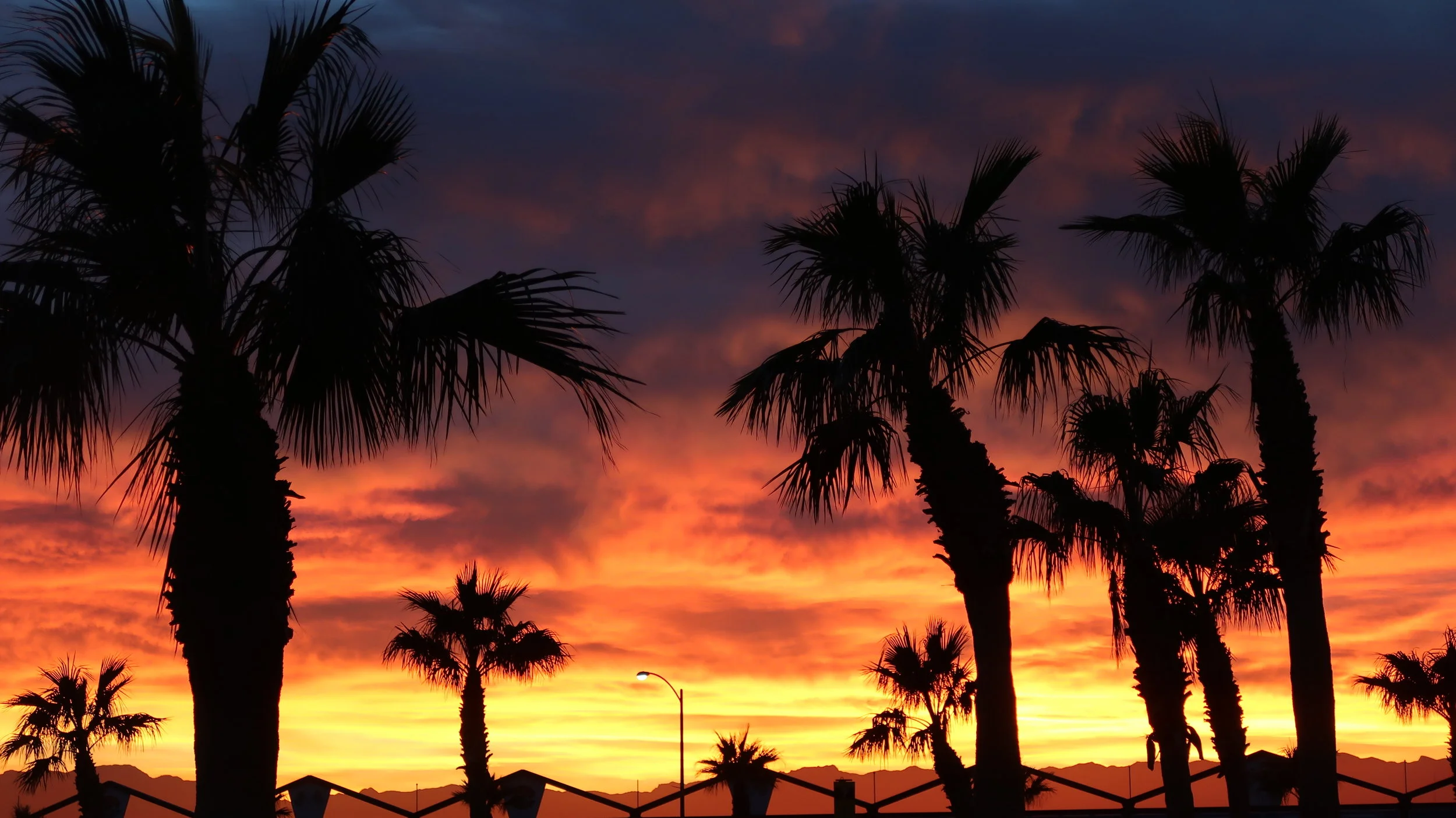 Sunset at the Las Vegas Speedway