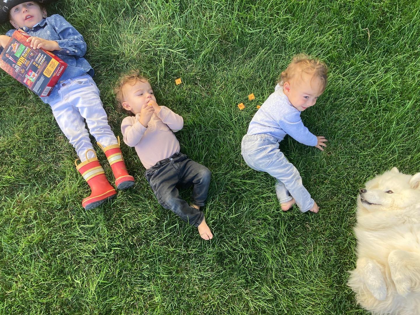 &ldquo;Dad&mdash;let&rsquo;s lay in the grass, eat Cheezits, and look at the clouds.&rdquo; 
 @jaimierebekah