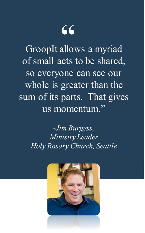 Read about the Shoulder to Shoulder Ministry Jim leads and how they use Groopit.