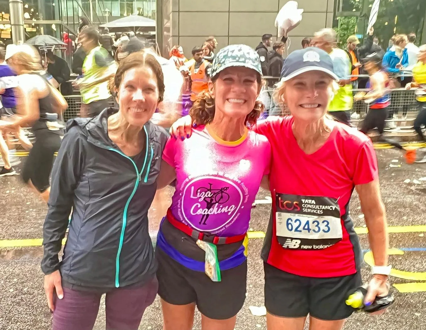 Julie, Laurie &amp; Michaela at 30km