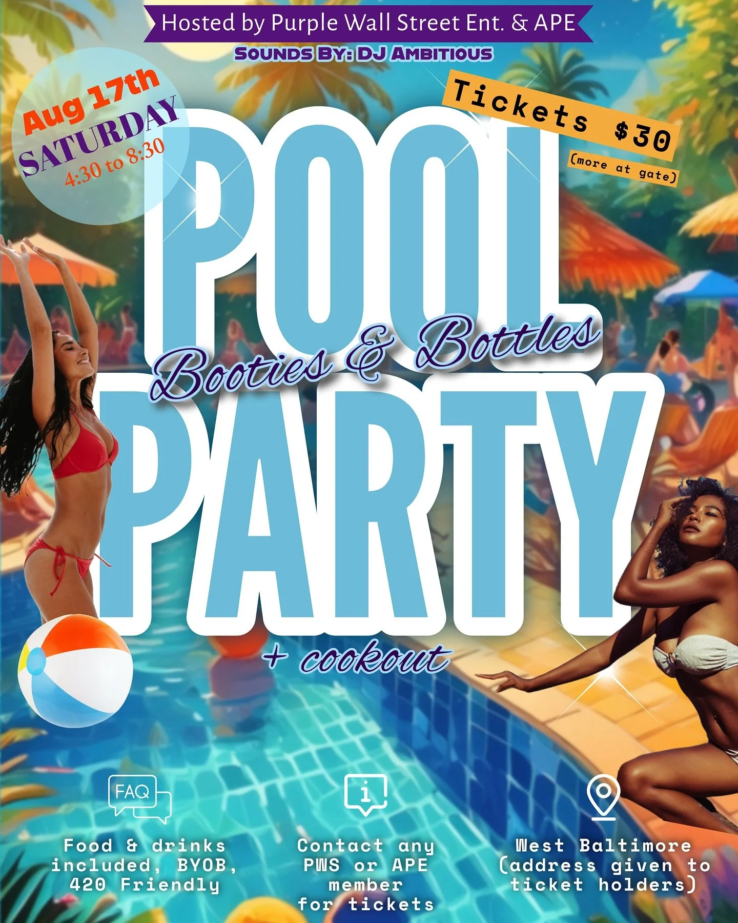 🚨 [RESCHEDULED TO SUNDAY 8/25] 🚨 

🚨 GIVEAWAY 🚨 We&rsquo;re giving away 2 FREE tickets for the pool party on 8/25! All you gotta do is repost this flyer and drop a comment here saying &ldquo;I WANT A TICKET&rdquo; . Simple right?

Oh yea, u must 