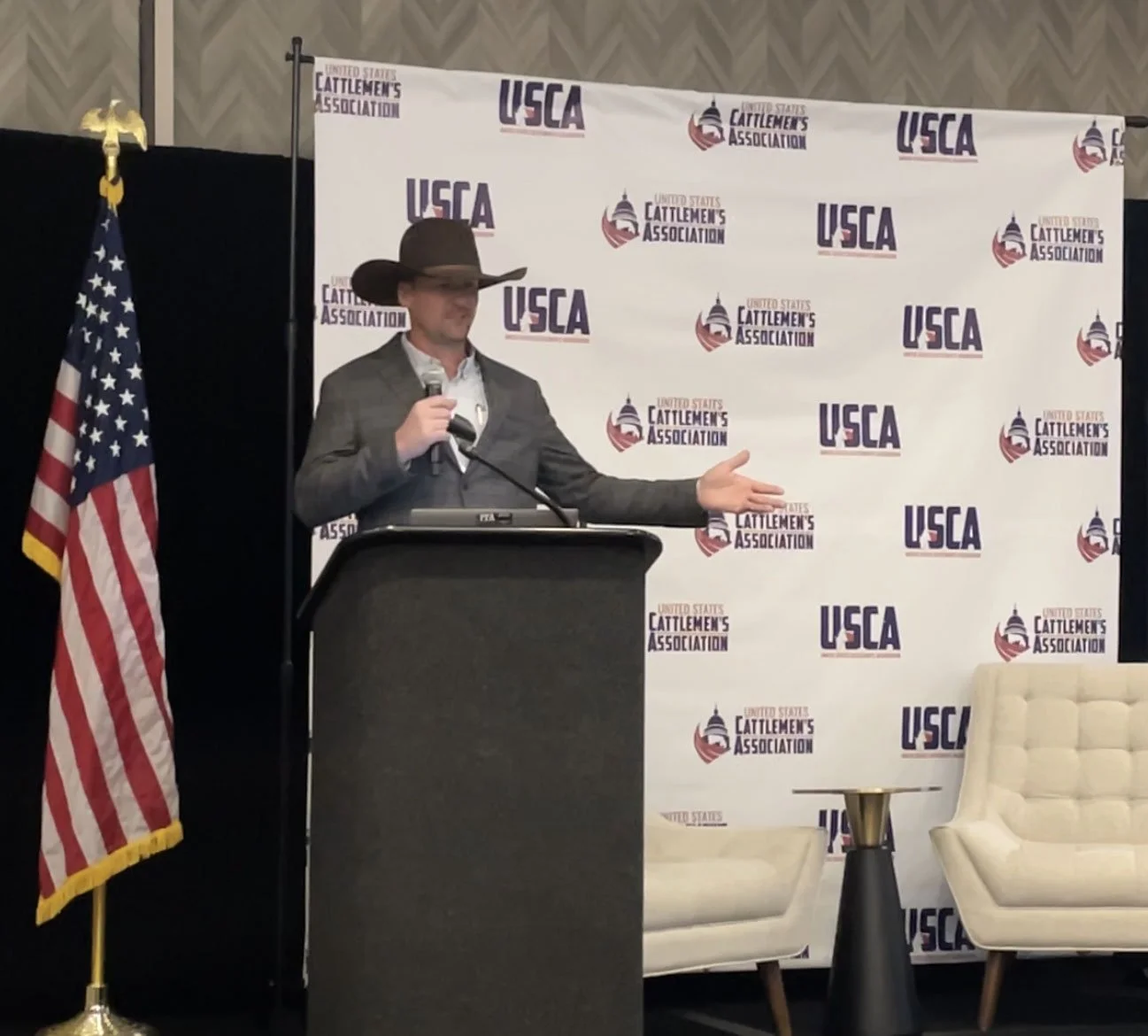 Speaking at the U.S. Cattlemen's Annual Meeting