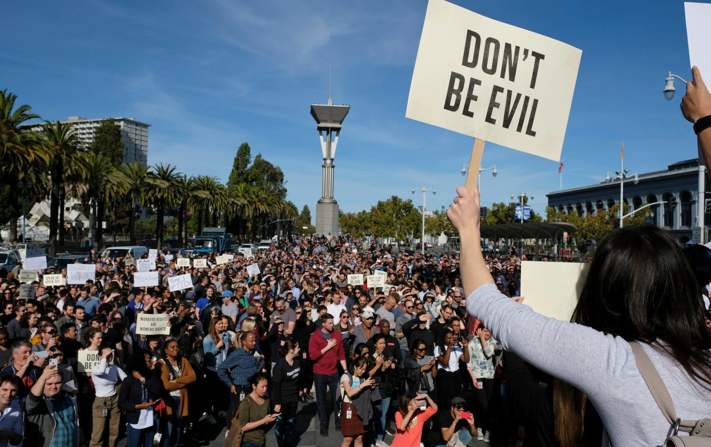 Walkouts, unions, and grassroots campaigns are some of the ways tech workers are provoking change. Photo: Eric Risberg/AP