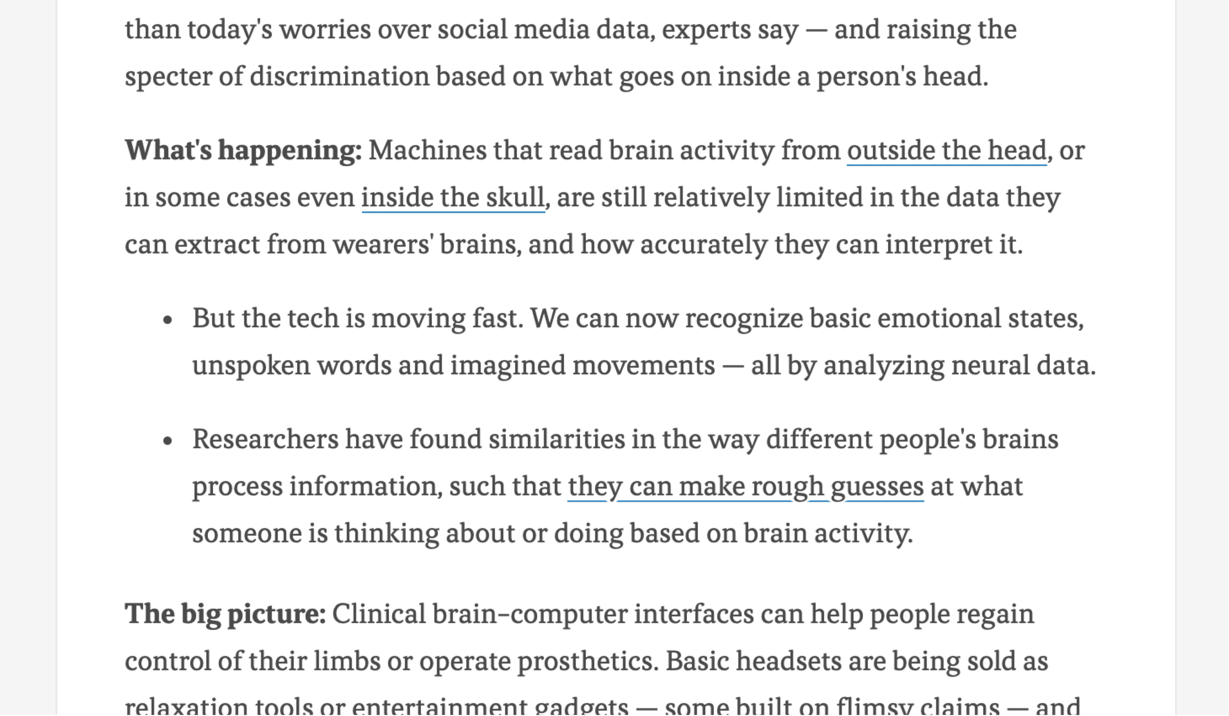 Axios’ articles are written in a way that helps readers understand all sides of a given issue.