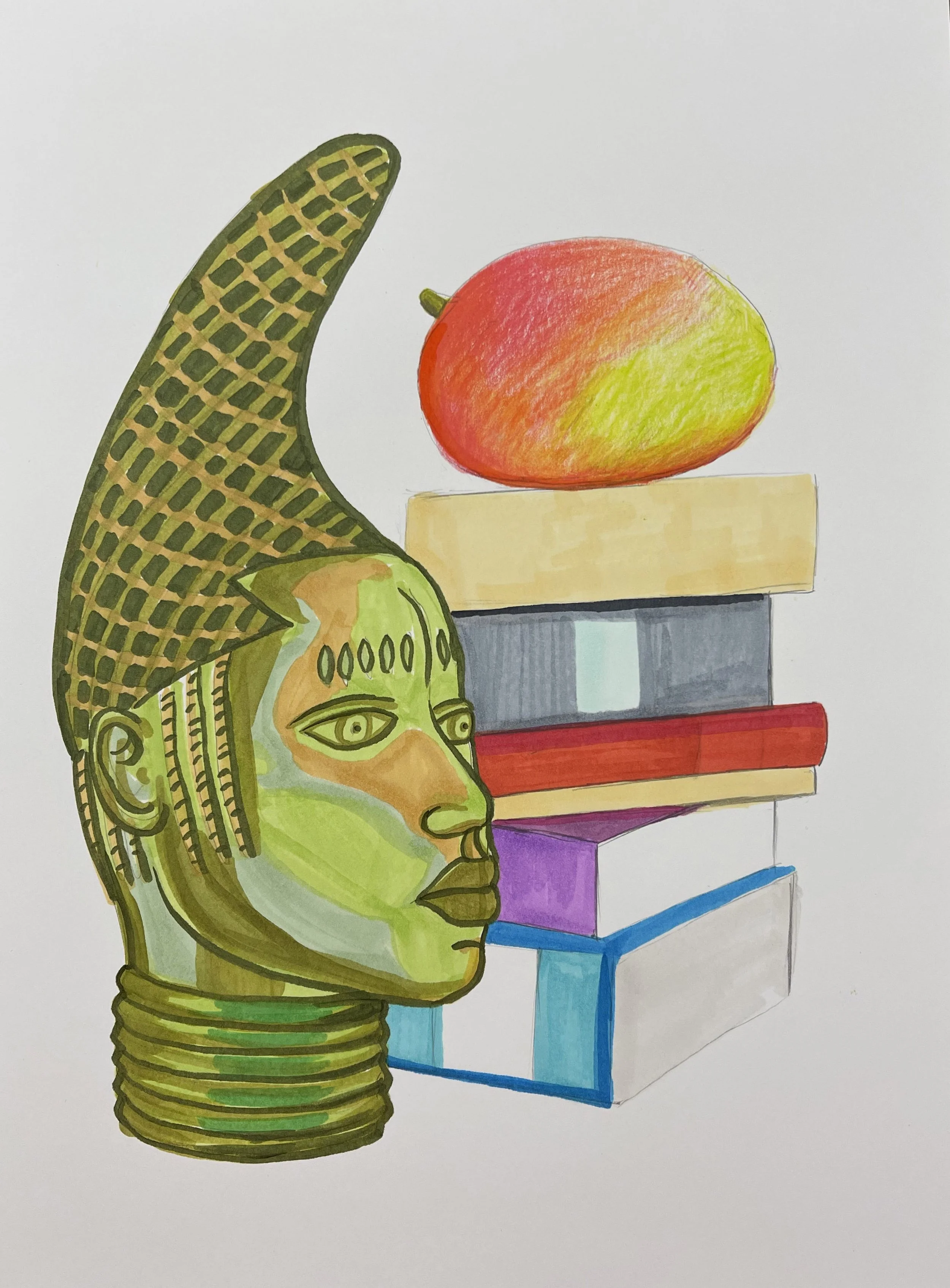 Bronze Head With Mango