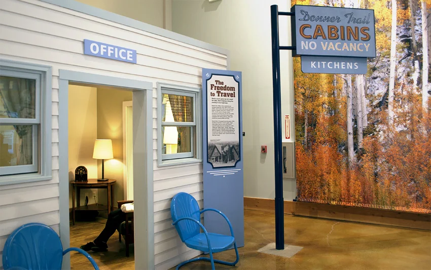 The team recreated what an historic motel office may have looked like while it was operational.