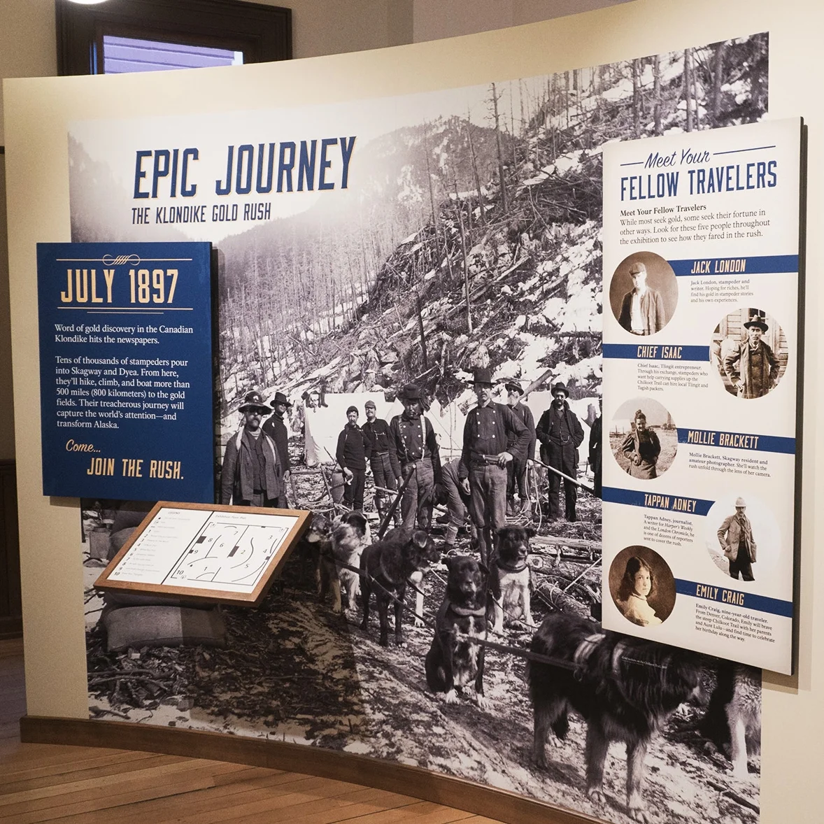 This area serves as an introduction to the main exhibit space.