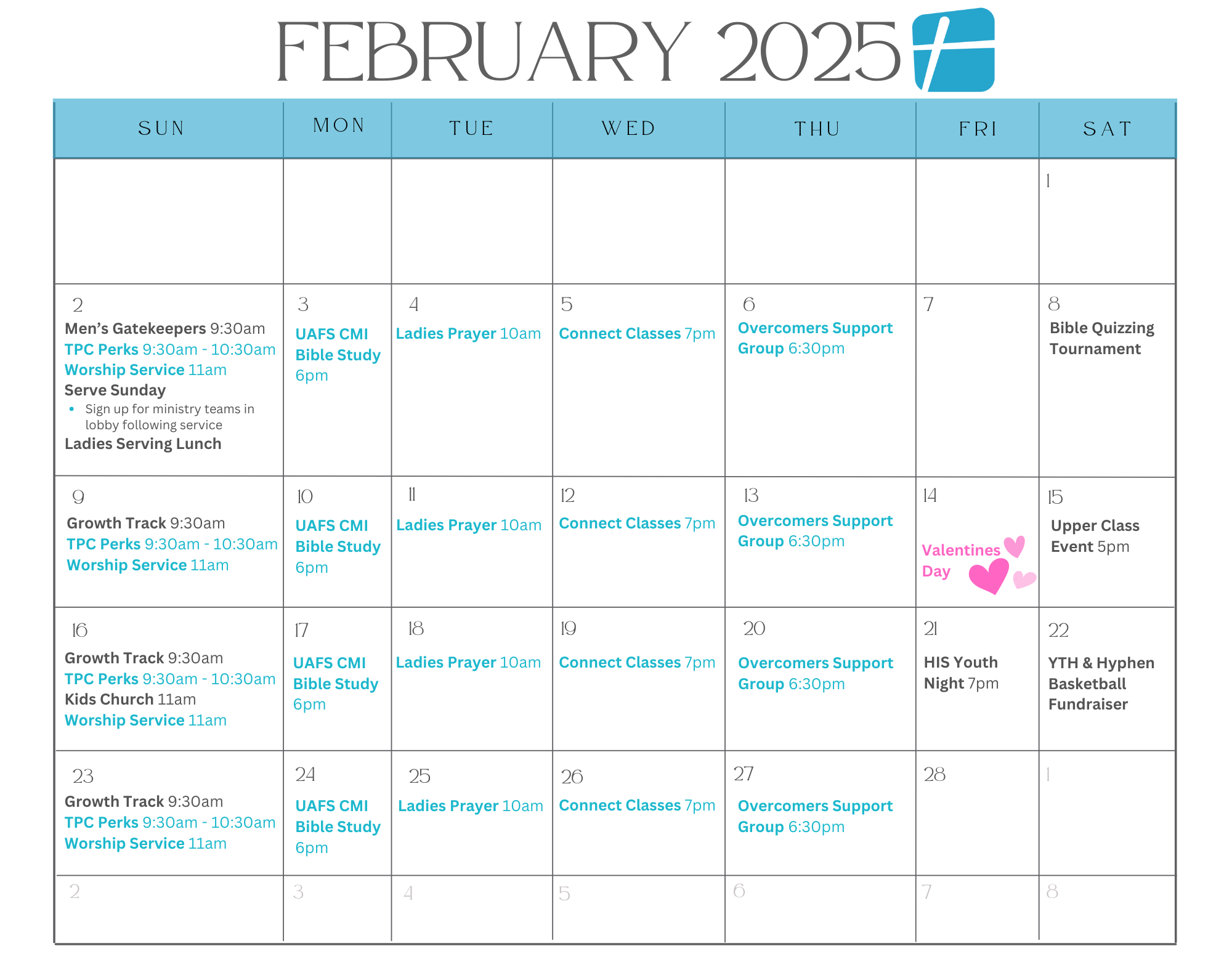 Calendar &mdash; TPC | FORT SMITH