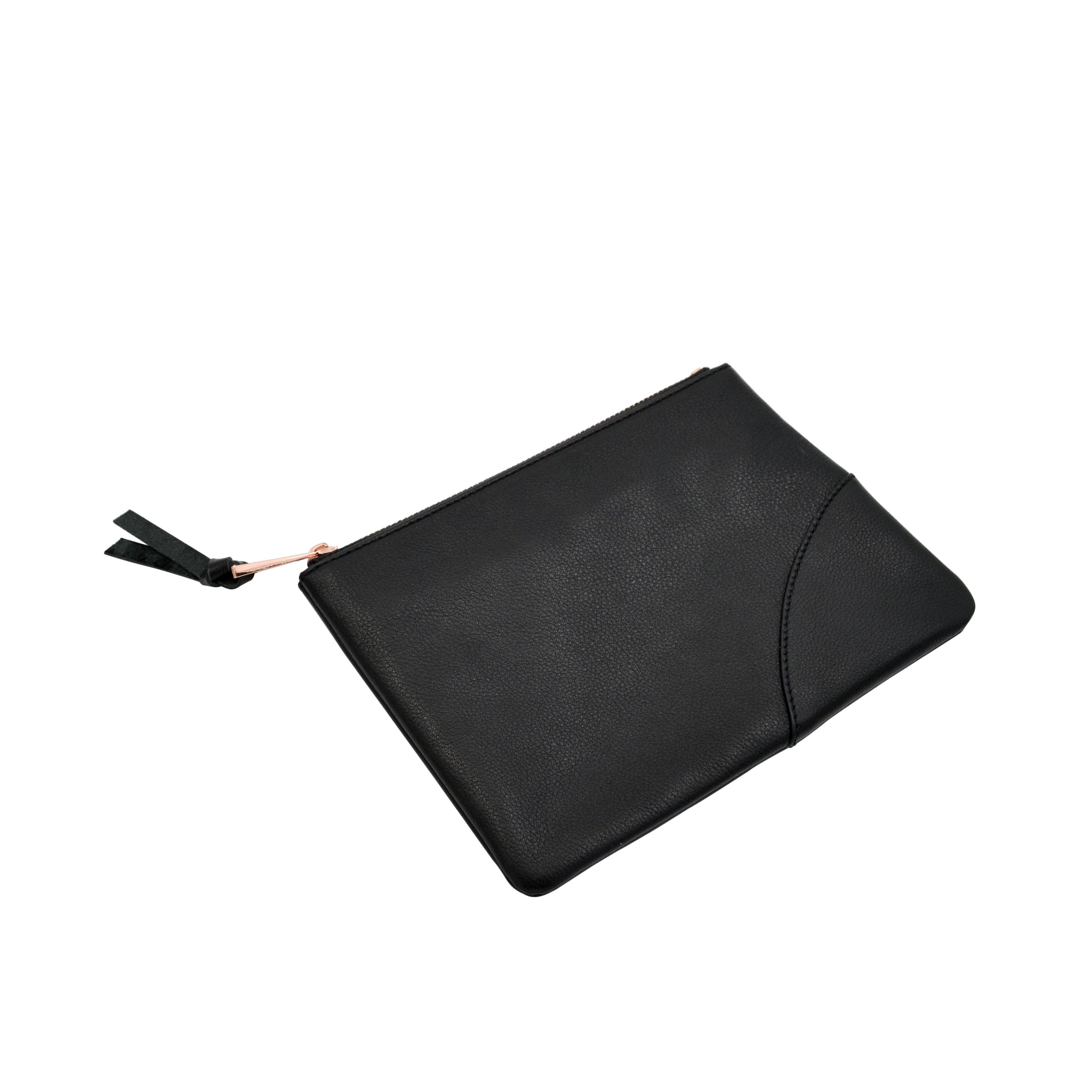 CLASSIC Black leather Wristlet - clutch bag — KESA + KONC Designer ...