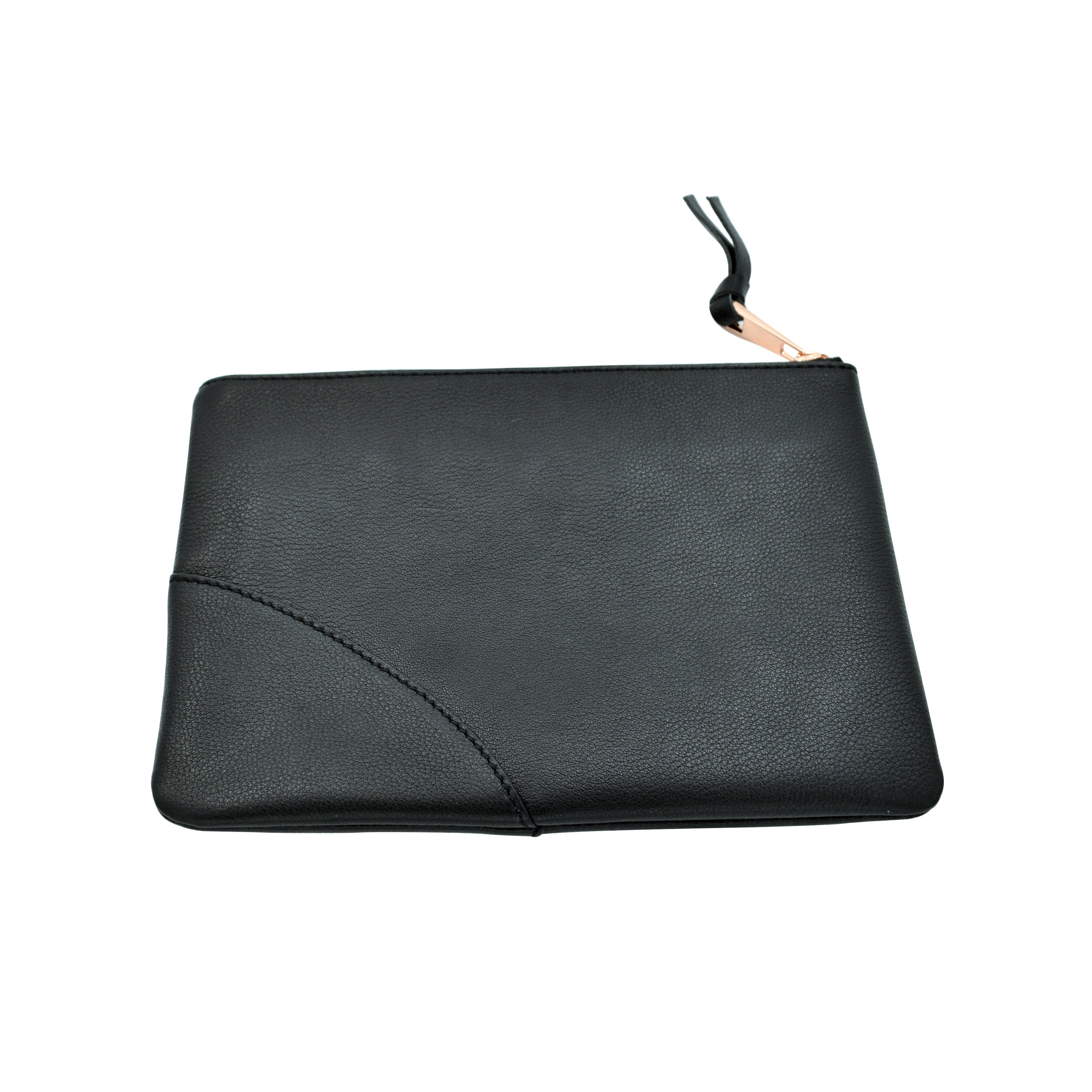CLASSIC Black leather Wristlet - clutch bag — KESA + KONC Designer ...