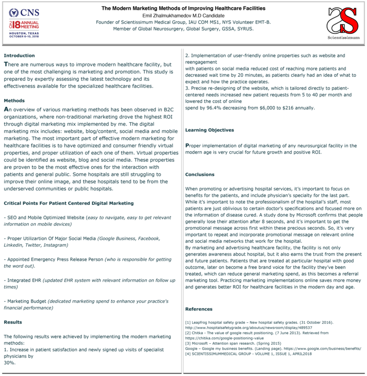 CNS 2018 Research Presentation