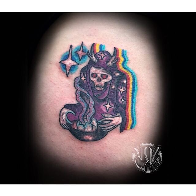 Repost from @youngbirdtattoo
&bull;
Trippy space reaper.
Sorry for the bloody pic, got to do this the other day. More like this plz
Thanx for looking ❤️💙💚🖤
&mdash;&mdash;&mdash;&mdash;&mdash;&mdash;&mdash;&mdash;&mdash;&mdash;&mdash;&mdash;&mdash;