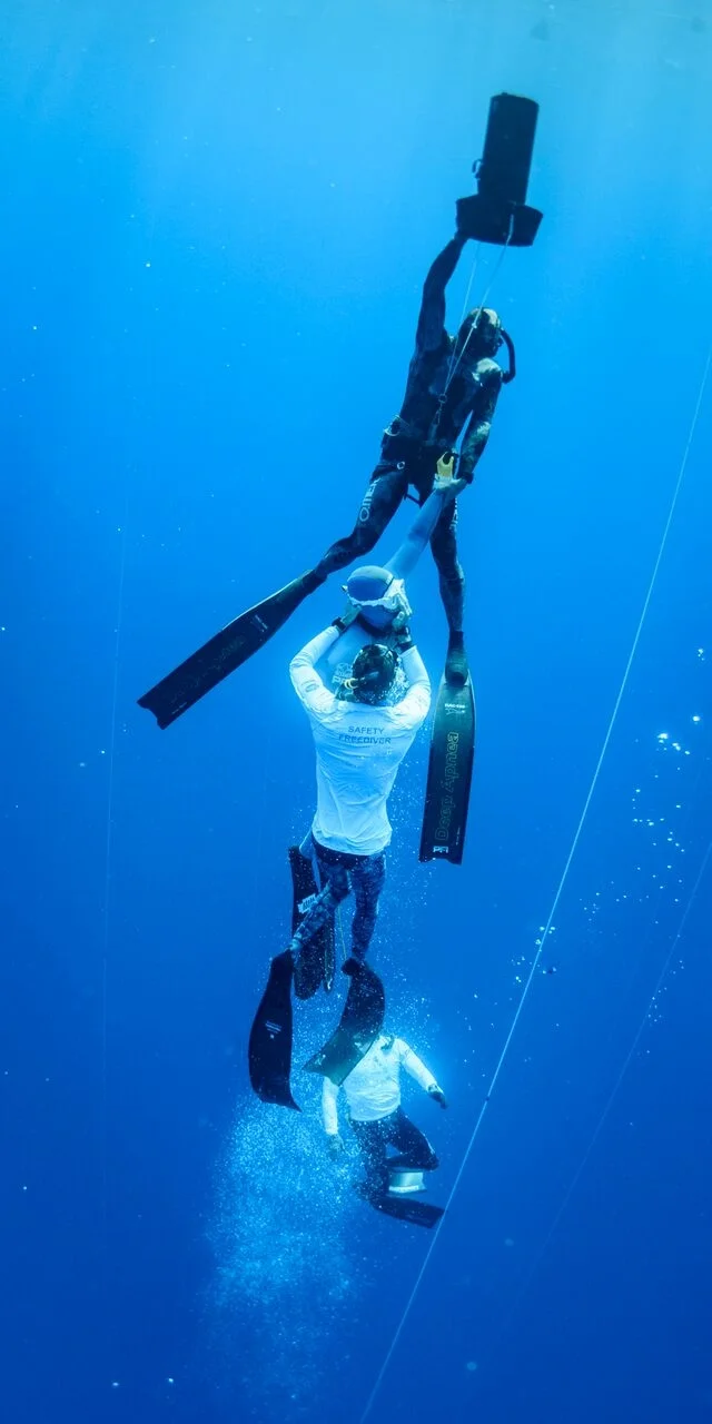 This is a safety simulation. We require all of our crew to perform and practice skills every day before athletes come into the water.
