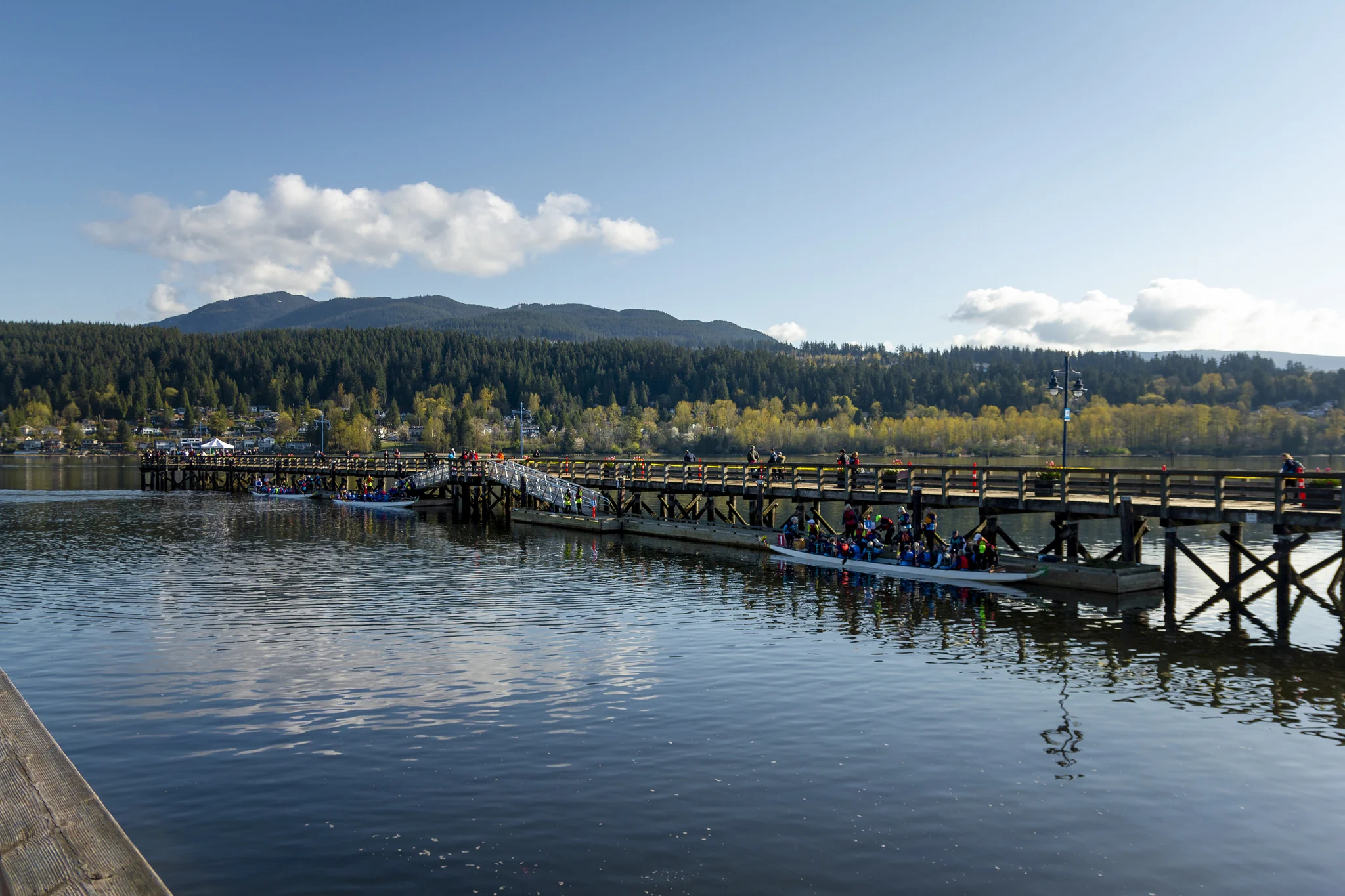 The pier at Rocky Point Park, during the Inlet Spring Regatta 2018. (Photo: Joep Olthuis)