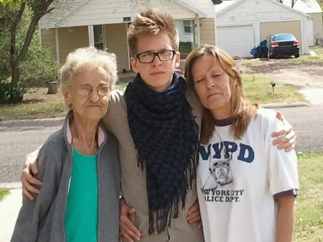 Grandma, Mom, and I during my visit home to Goodland. April 2012. 