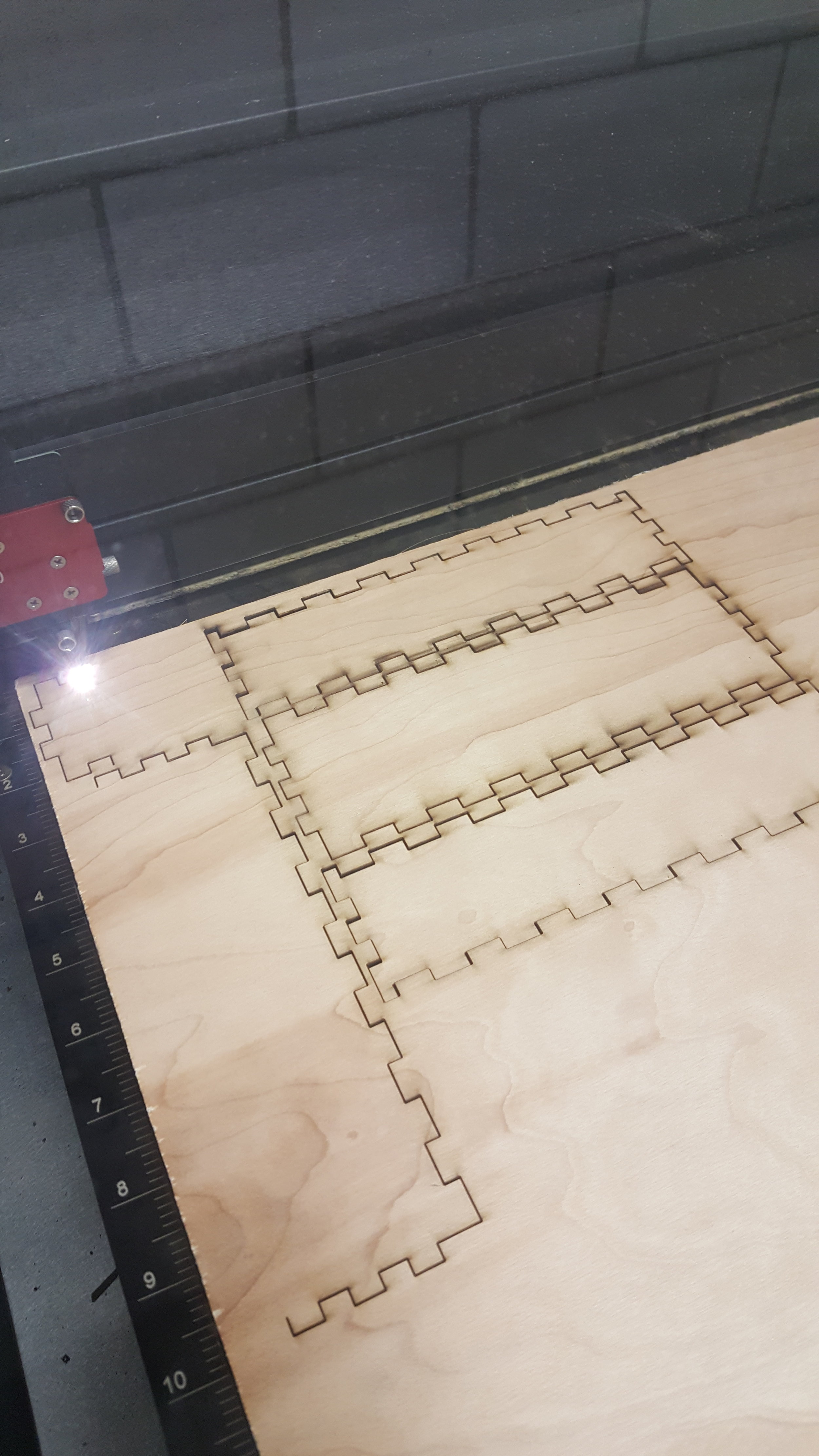 Laser cutting on plywood for high-fidelity prototype