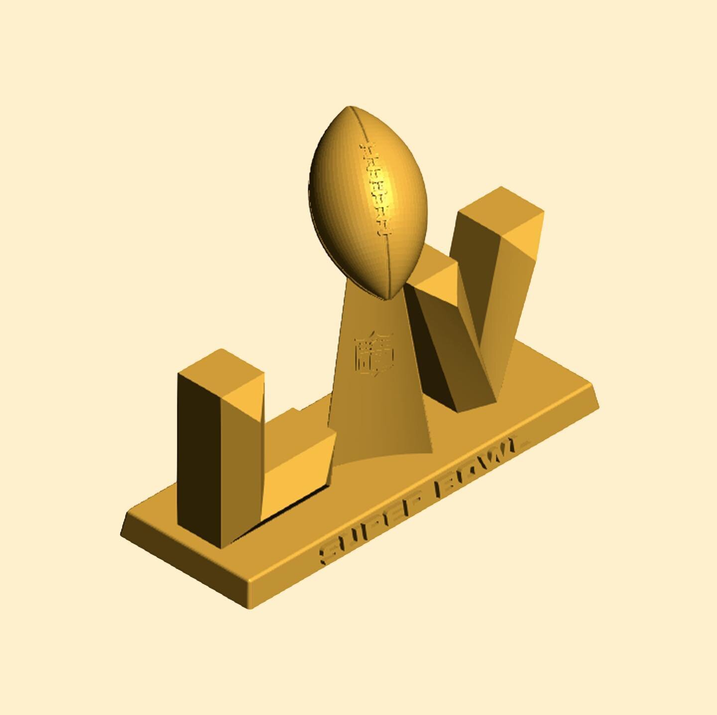 Did you enjoy last nights Super Bowl? We sure did! Let&rsquo;s remember the memory with a 3D print. You can find this print on Thingiverse! Come to the lab to print one out for yourself or as a gift.