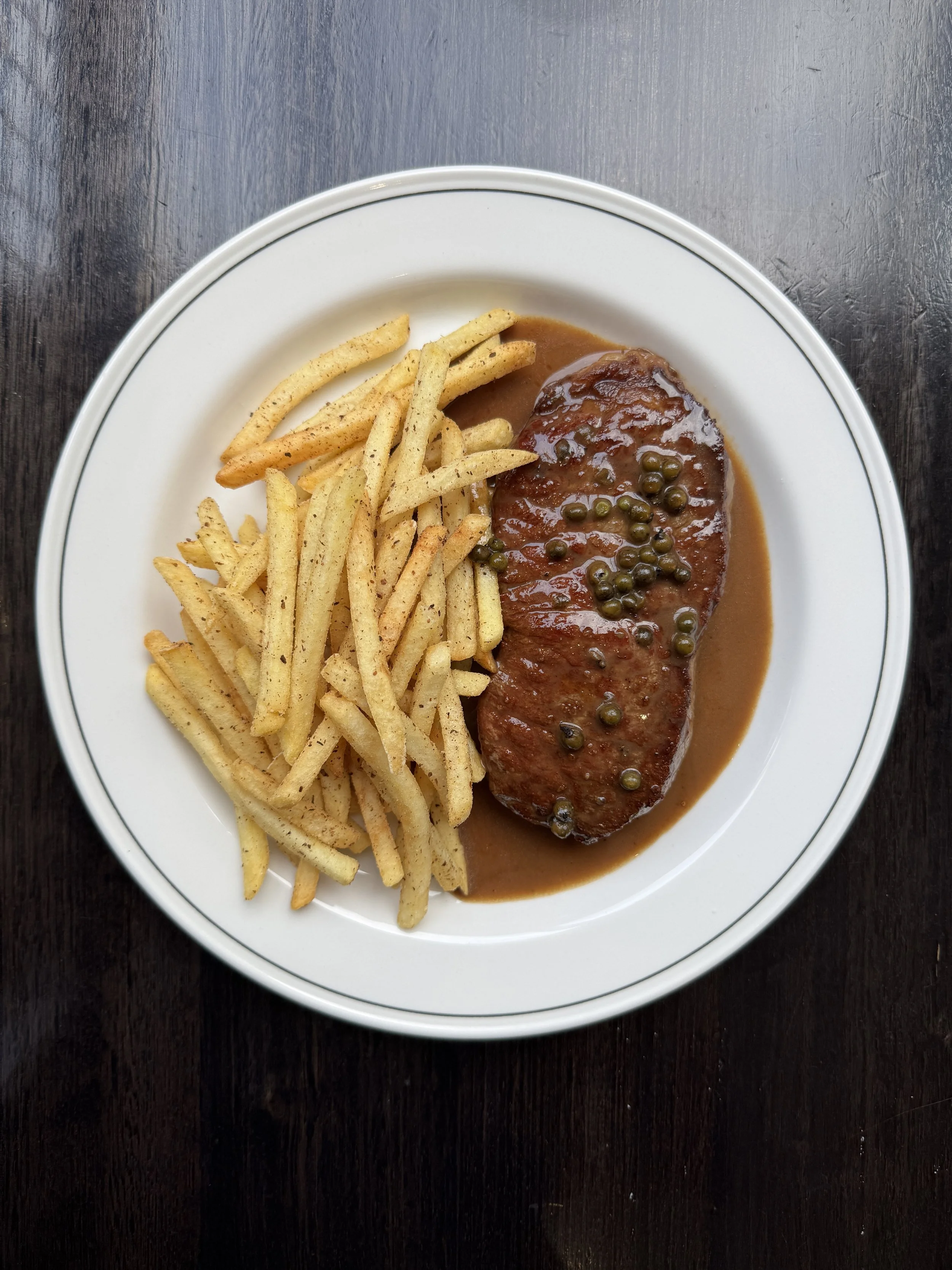 $29 Steak Night, 250g Striploin, Fries, Peppercorn & Marsala Sauce, Kew Steak Night, Melbourne