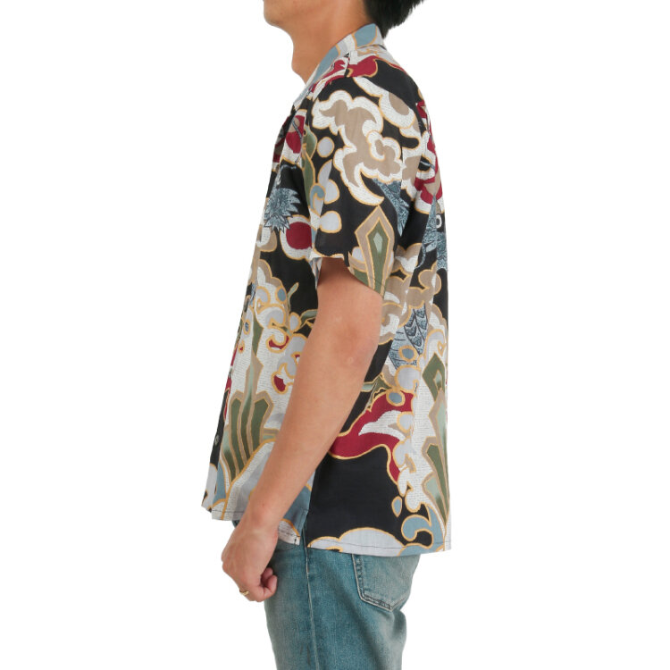 IKKYU'S DRAGON | Cotton and Linen Aloha Shirt - Japanese Kimono Aloha ...