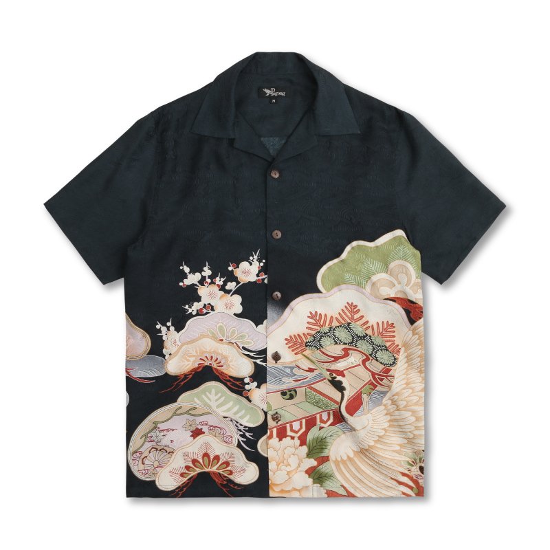 Tiger | Silk Aloha Shirt - Japanese Kimono Aloha Shirts Pagong Kyoto Japan