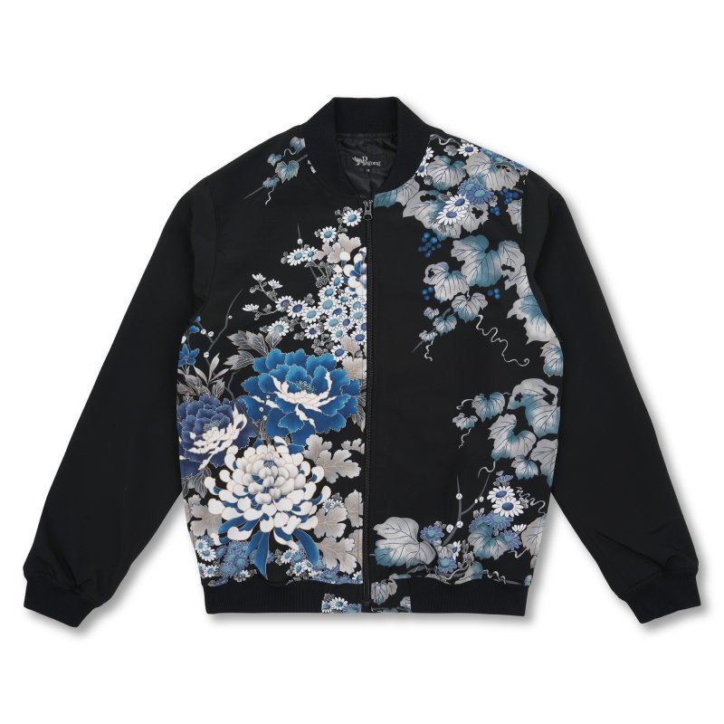 RANGIKU | Men's Jacket - Japanese Kimono Aloha Shirts Pagong Kyoto Japan