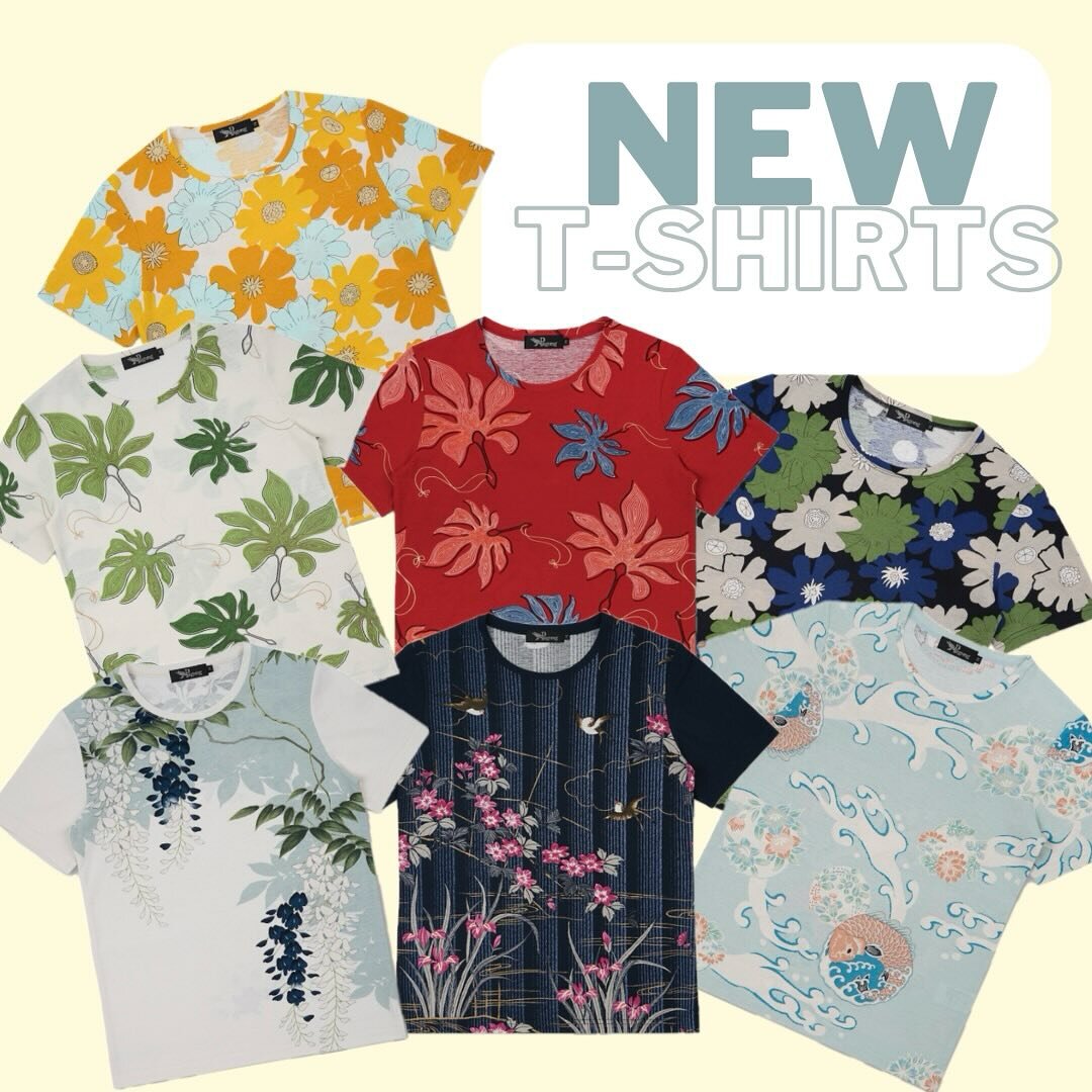 Our tees have arrived✨just in time for the warm weather❤️&zwj;🔥

The Tengu&rsquo;s Magical Fan(2colors)👺
Kosmos (2colors)🌸
Carp and Wave🌊
Wisteria🍇
Sparrows✨

Our New Patterns are in!
#new#arrival#springsummer#pagong#2024#love#hi#valley#kyoto#oo