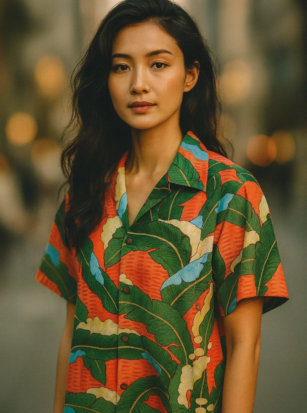 &quot;Snow Falling on Banana Leaves&quot;
Silk Kimono Aloha Shirt
&lt; 2020 Summer Collection &gt;

In 2020, Pagong participated in a collaboration with the Kyoto City Industrial Technologies Laboratory. The objective of the project was to introduce 