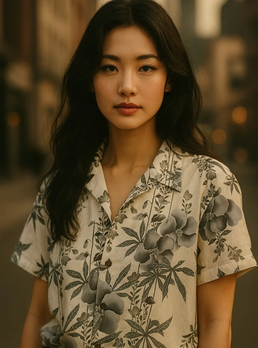 &quot;Hemp and Bellflower&quot; Cotton Kimono Aloha Shirt
&lt; 2017 Summer Collection &gt;

Hemp grows rapidly and is quite sturdy, making it a symbol for the healthy growth of children. The traditional hemp plant in Japan is known as &quot;Oasa&quot